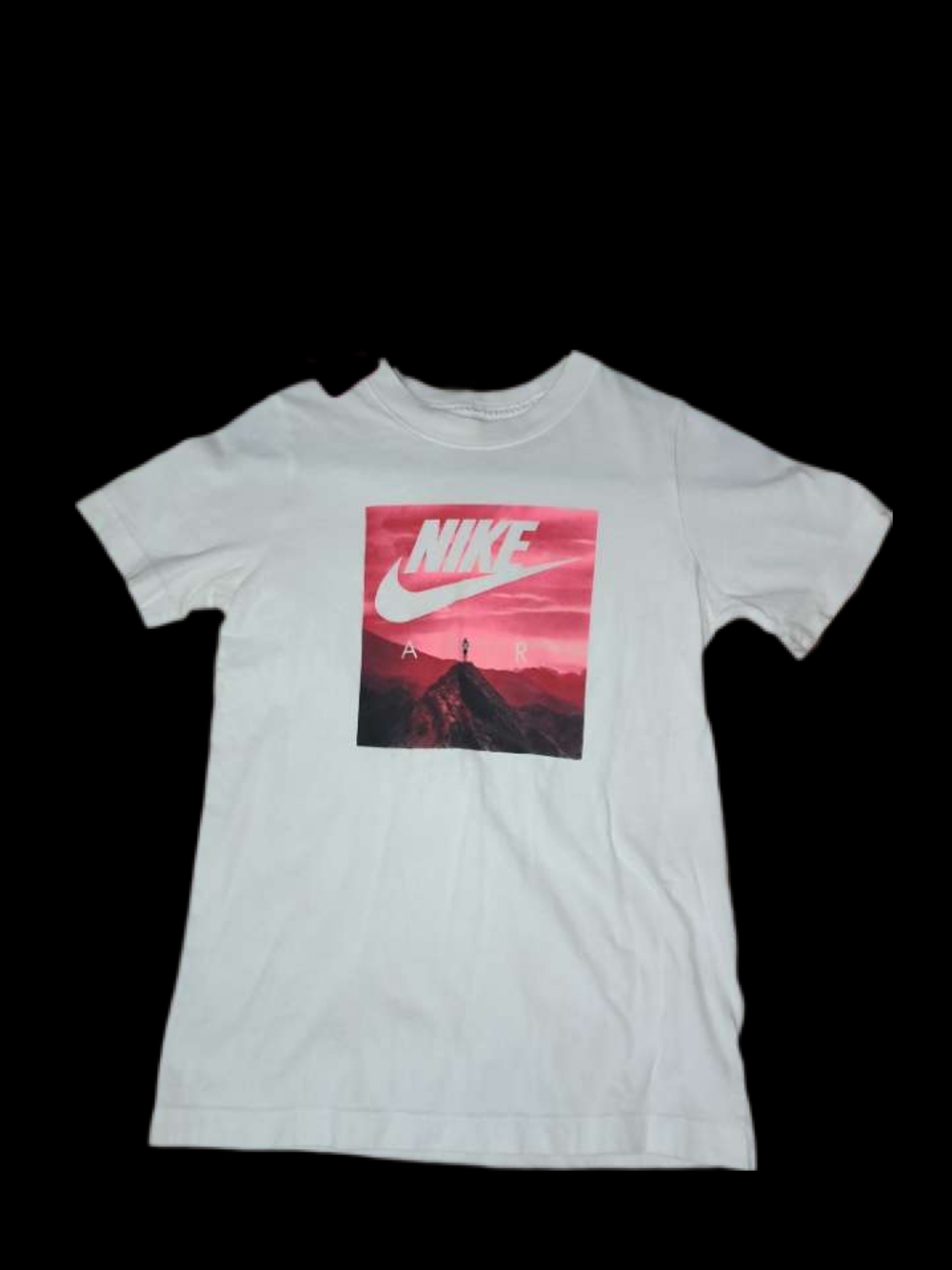 Nike White Tee with Pink/Infared Mountain Graphic